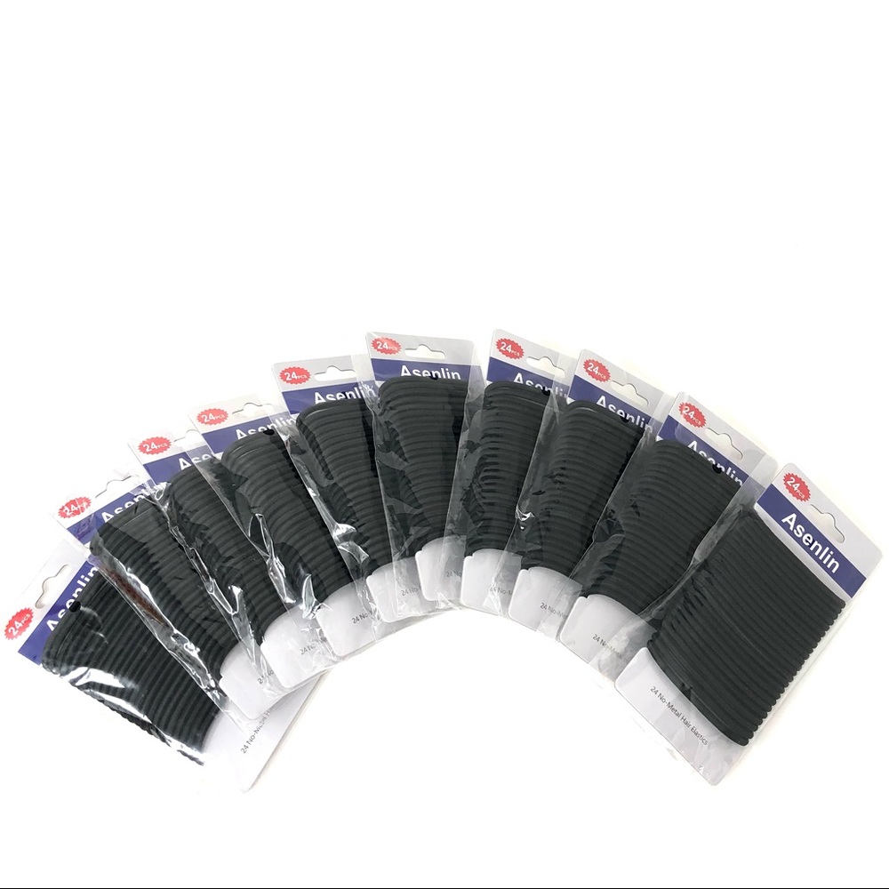 240 Pieces Women Girls Hair Band Ties Rope Ring Elastic Hairband (10 Packs)